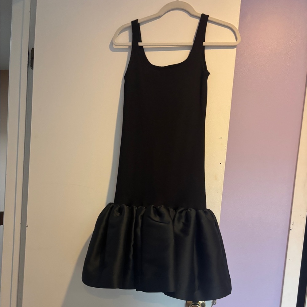 Chic Black Ruffled Mini Dress